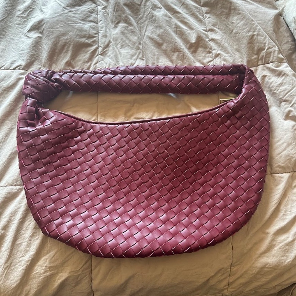 Knot Hobo Bag in Dark Red | Brand New